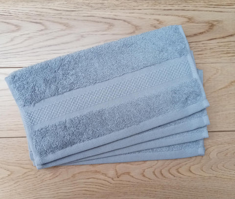 Sue Rossi Face Cloths Pack of 4, Turkish Combed Cotton, 30cm x 30cm, Soft, Absorbent & Quick Dry Wash Cloth Flannels Set Of Bathroom Towels