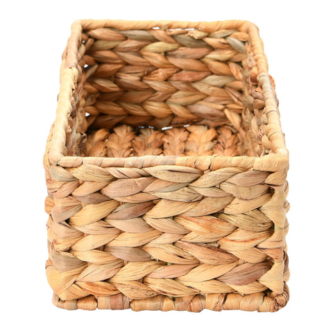 Household Essentials Water Hyacinth Rectangular Storage Basket, Natural