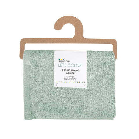 Ruggeri 4 Piece Guest Towel Set, 40x50 cm, Soft Cotton, Sage
