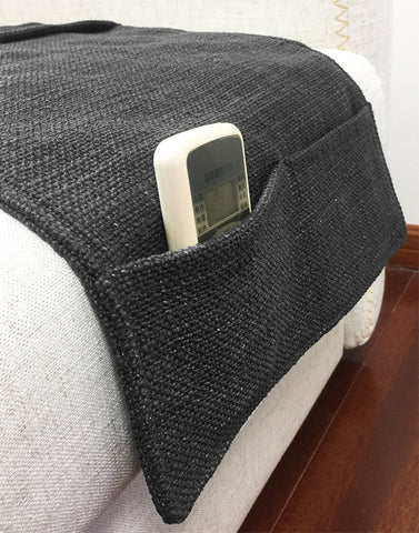 Anti-Slip Couch Sofa Armrest Organiser Chair Bedside Storage Pocket TV Remote Holder Bed Storage Pocket Bag for Cellphone Notepad Book Magazines