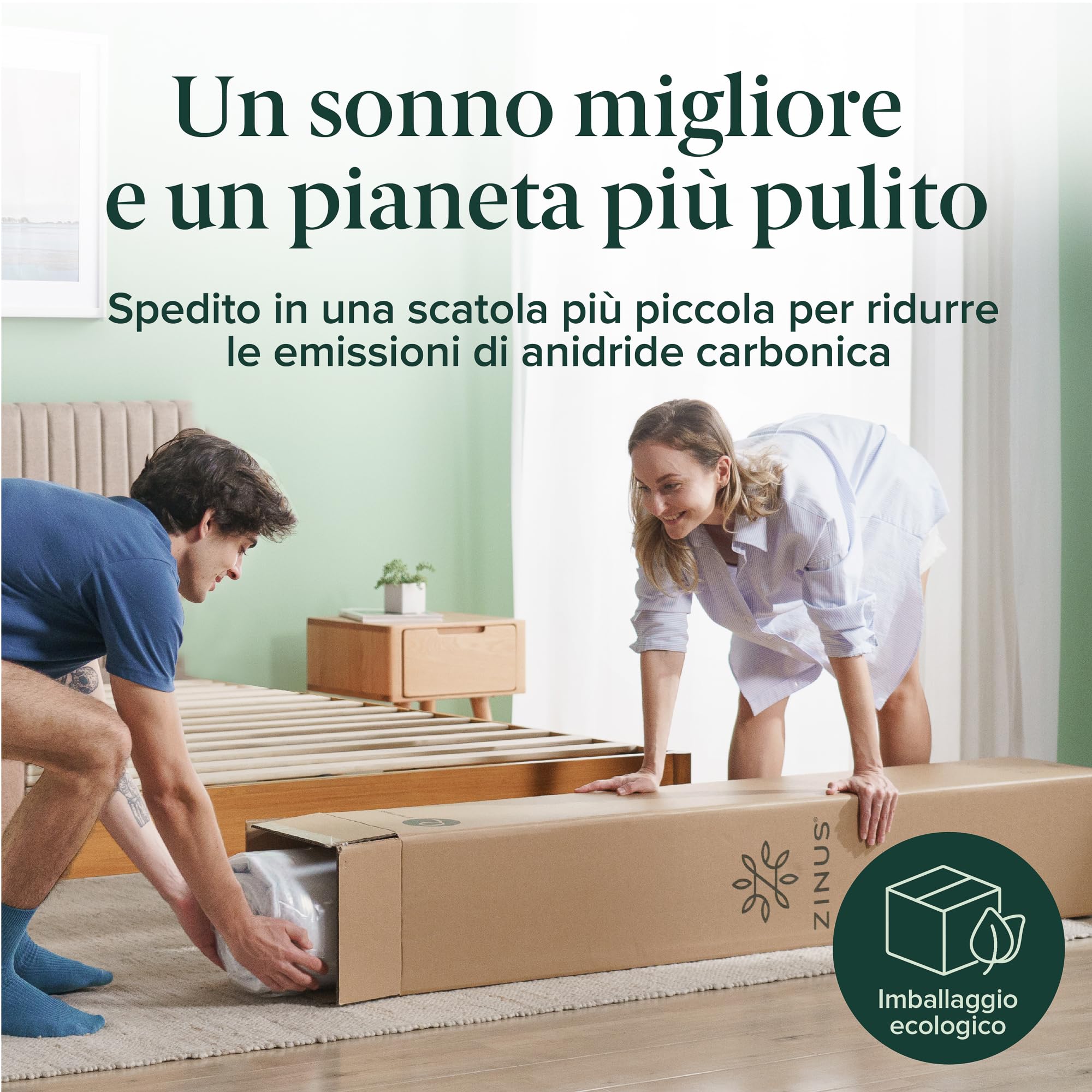 Zinus Conventional Bed Mattress, Memory Foam, White, Single