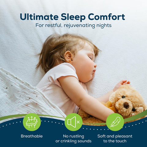 Sensalou Waterproof Mattress Protector 50 x 90 cm Black – Mattress Cover for Bed and Baby Cot