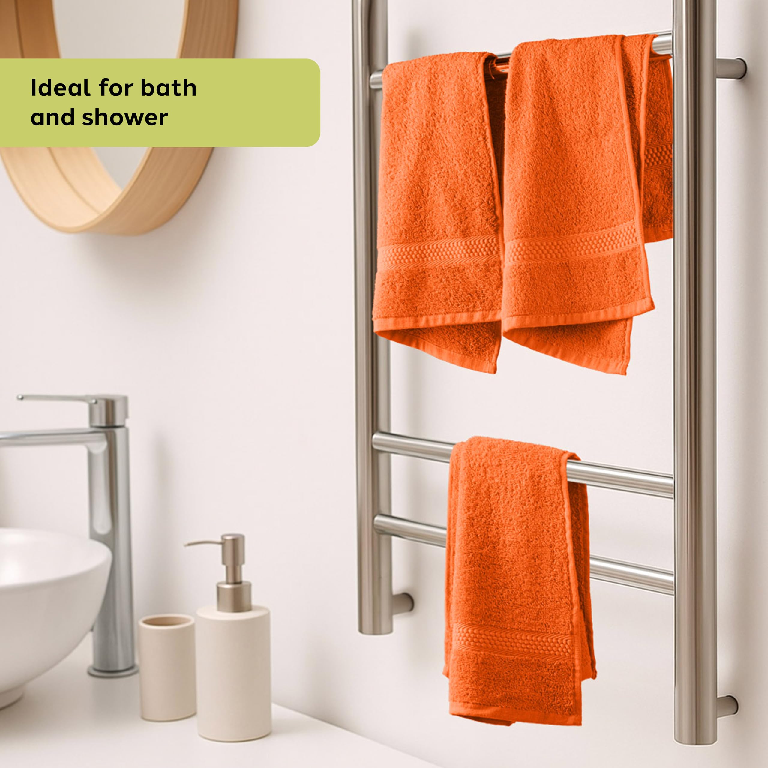 Caleffi Set of 3 Bath Towels Guest Bidet 40 x 60 cm, 100% Terry Cotton