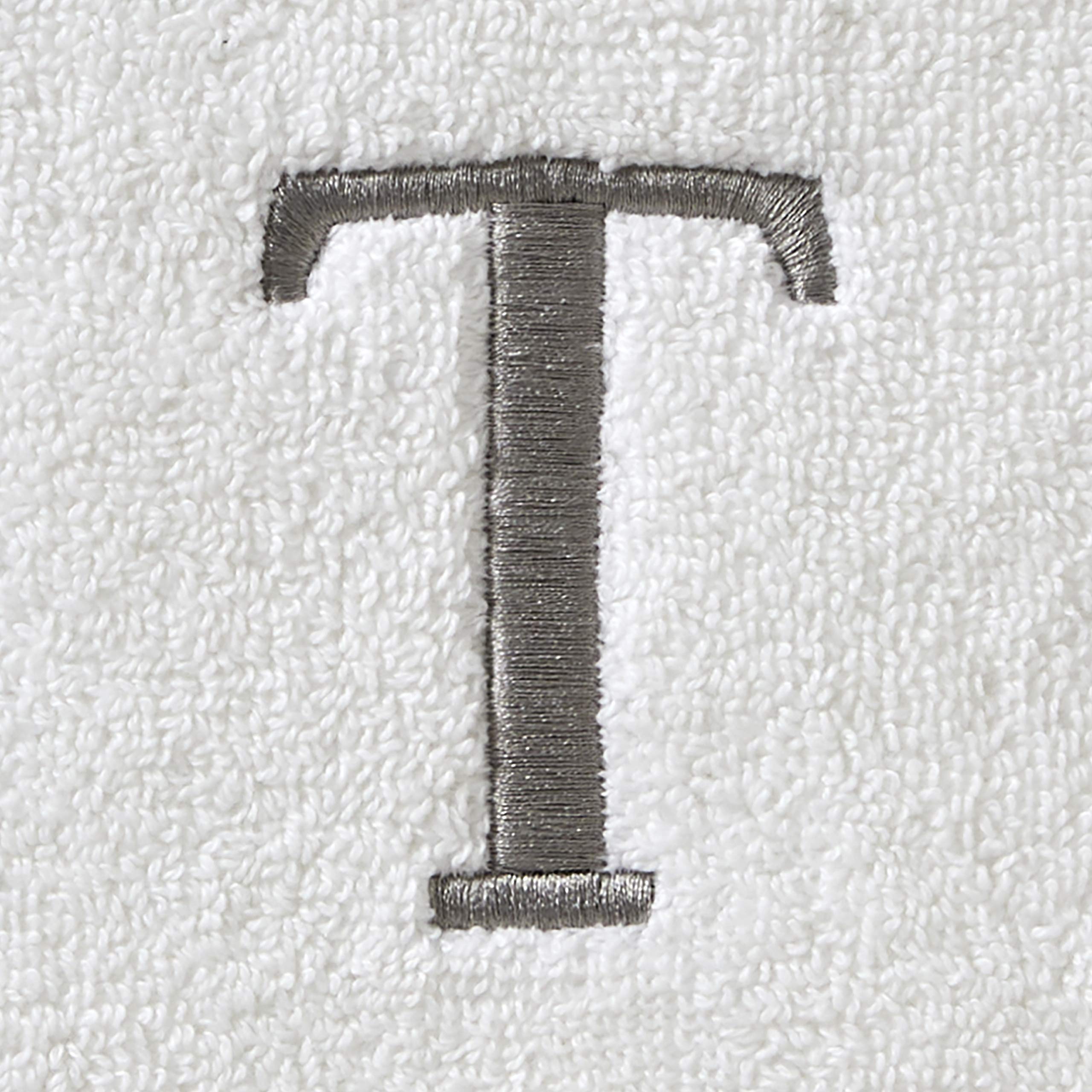 SKL Home Hand Towel Set, T, Cotton, White, 16x26
