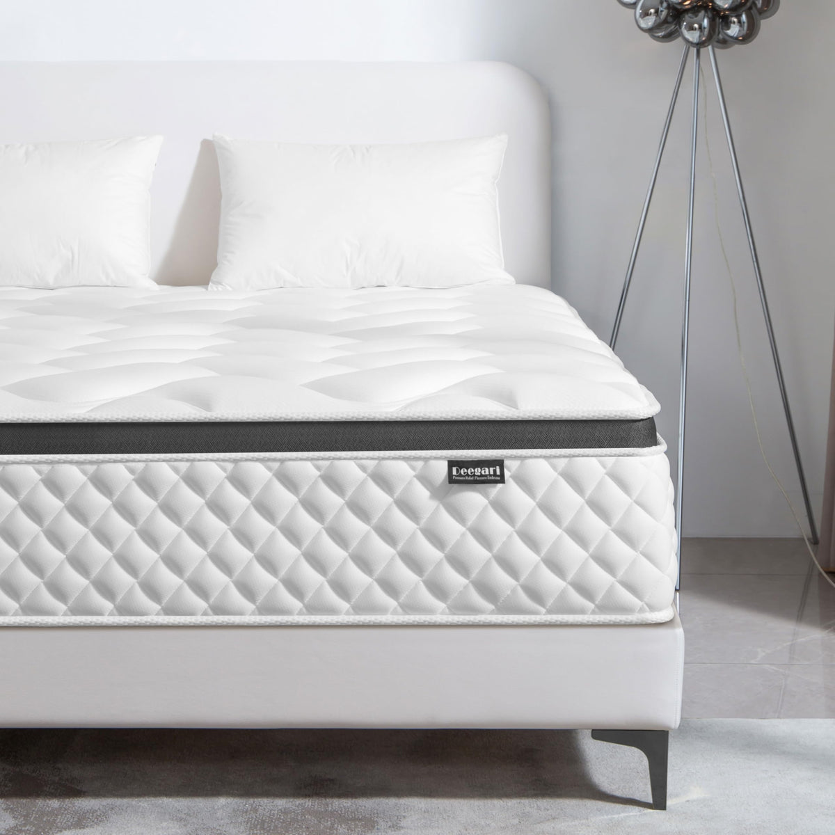 Deegari Small double Mattress 4FT,10 INCH Pocket Sprungs Mattress Memory Foam- Medium Firm - Motion Isolation,120x190X25CM