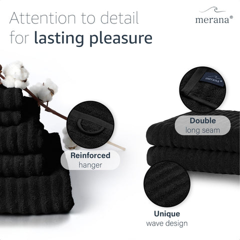 Merana OSLO towel set | quick-drying, soft & lint-free | terry luxury quality | 100% cotton terrycloth | OEKO-TEX | 590 GSM