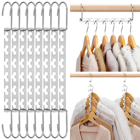 HOUSE DAY Magic Hangers Space Saving Hanger for Wardrobe Clothing Hanger Oragnizer Closet Space Saver Hangers (12 Pack)