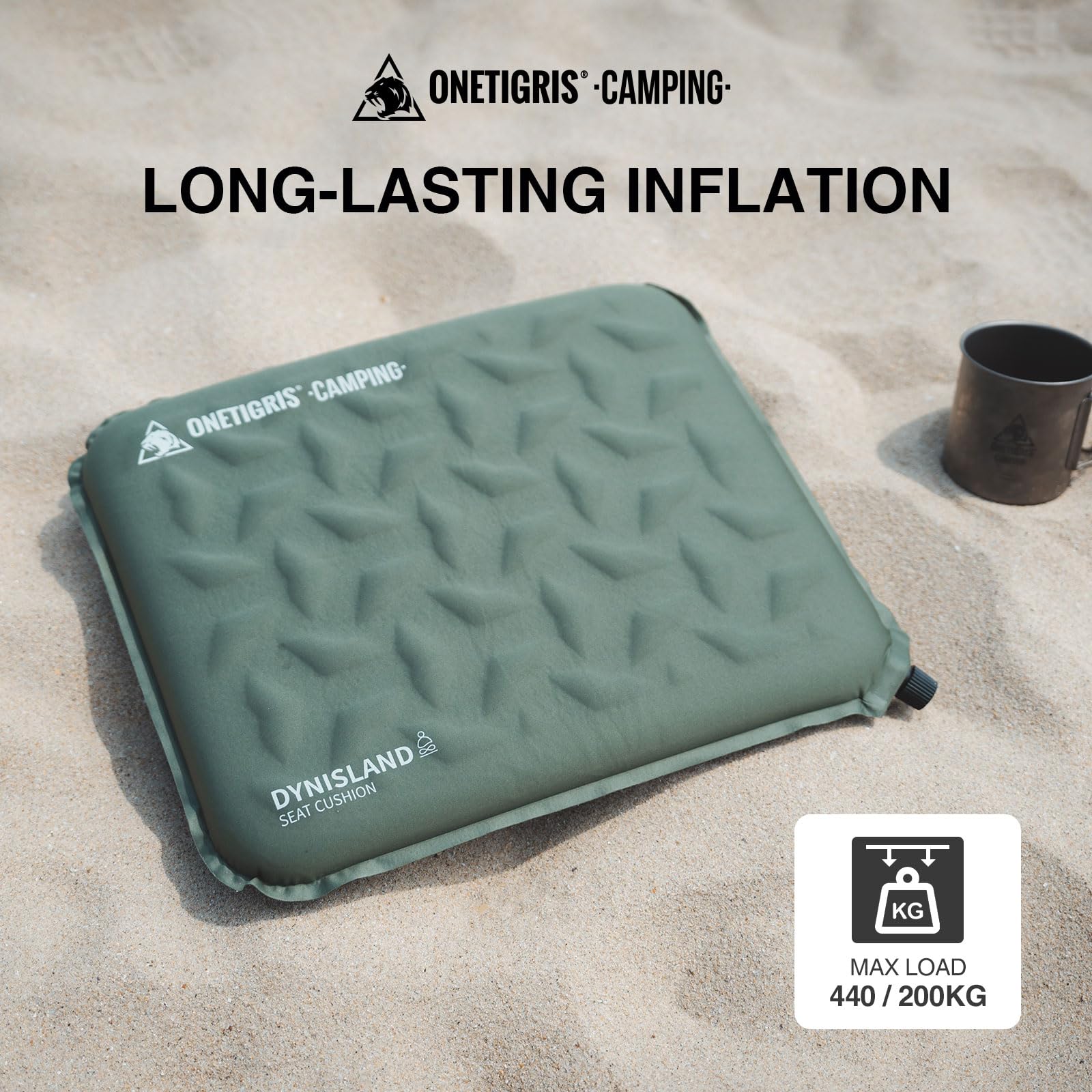 OneTigris Inflatable Seat Cushion, Lightweight Waterproof Seat Pad