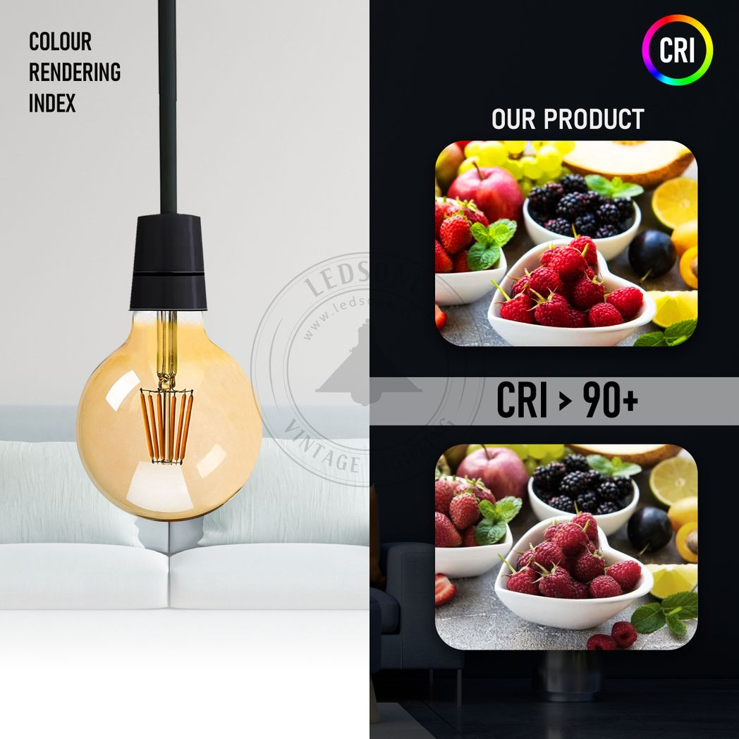 5 Pack E27 LED Edison Dimmable Vintage Amber Glass Warm white 2700K Light Bulbs