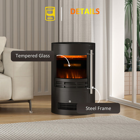 Electric Fireplace Heater 900W/1800W-Black