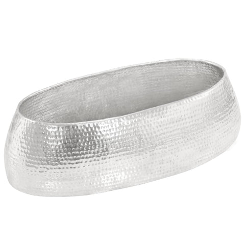 vidaXL Coffee Table Hammered Silver 100x50x28 cm Aluminium