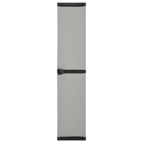 vidaXL Garden Storage Cabinet | Grey and Black | PVC, Polypropylene | Medium