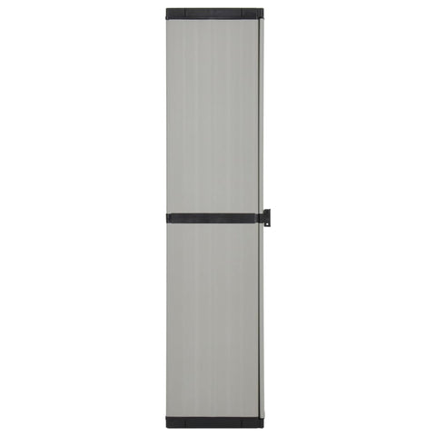 vidaXL Garden Storage Cabinet | Grey and Black | PVC, Polypropylene | Medium