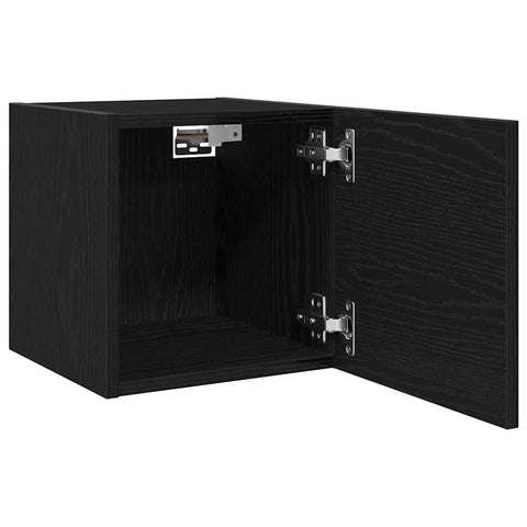 vidaXL TV Cabinet 2 pcs Black Oak 30.5 x 30 x 30 cm Engineered Wood