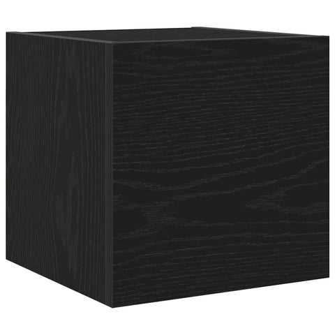 vidaXL TV Cabinet 2 pcs Black Oak 30.5 x 30 x 30 cm Engineered Wood