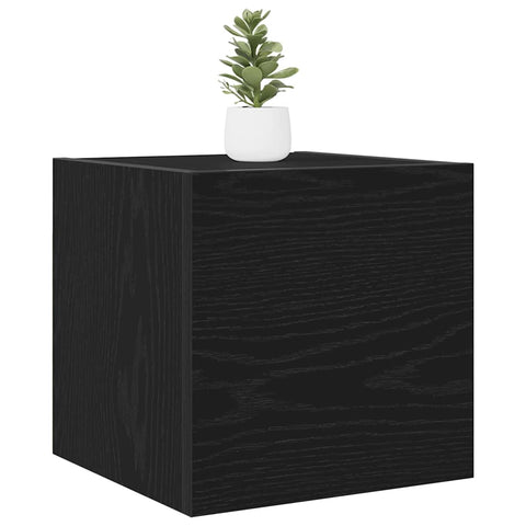 vidaXL TV Cabinet 2 pcs Black Oak 30.5 x 30 x 30 cm Engineered Wood