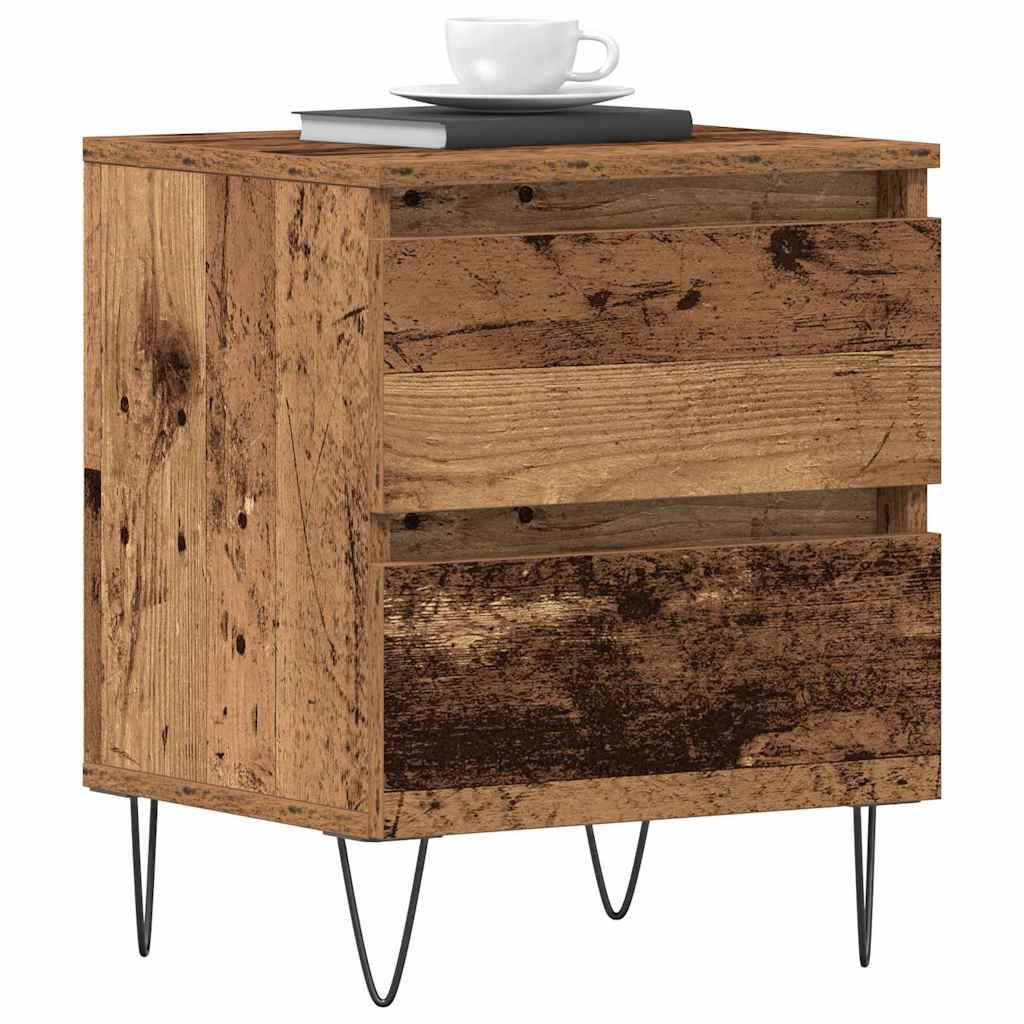 vidaXL Bedside Cabinet Old wood 40 x 35 x 50 cm Engineered wood