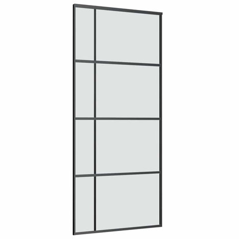 vidaXL Sliding Door with Hardware Set 90x205 cm ESG Glass&Aluminium