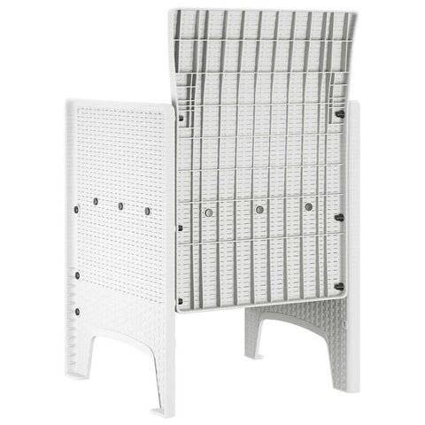 vidaXL Garden Chair 4 pcs White 53 x 49 x 85 cm Polypropylene