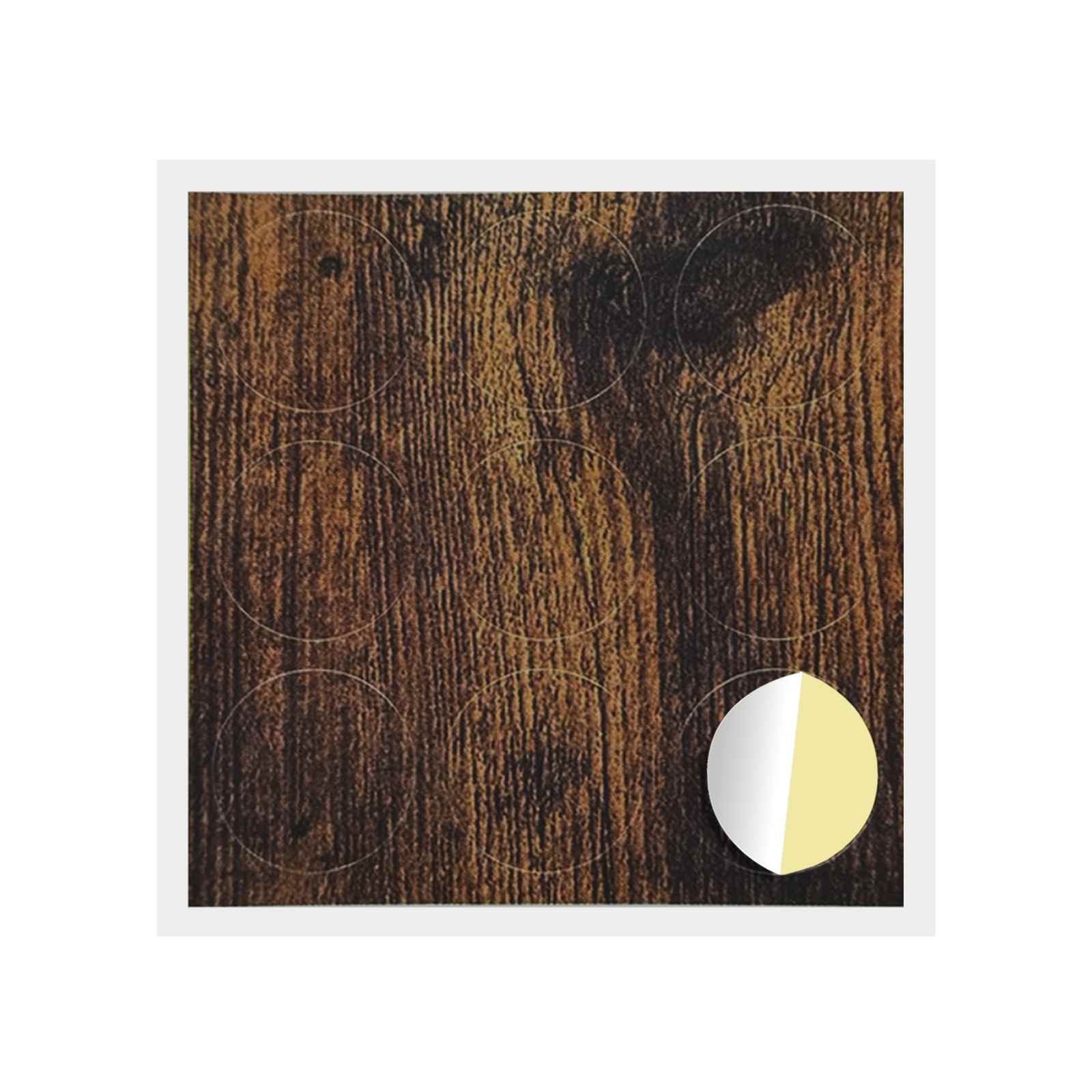 vidaXL Self-adhesive Screw Cover 12 pcs Smoked Oak Ø 20 x 0.5 mm