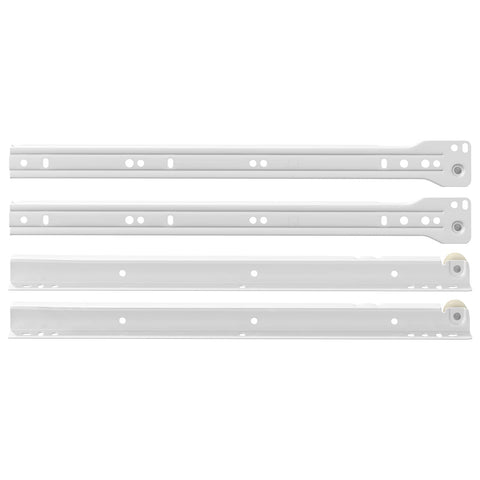 vidaXL Drawer Slide 63 pcs White Steel
