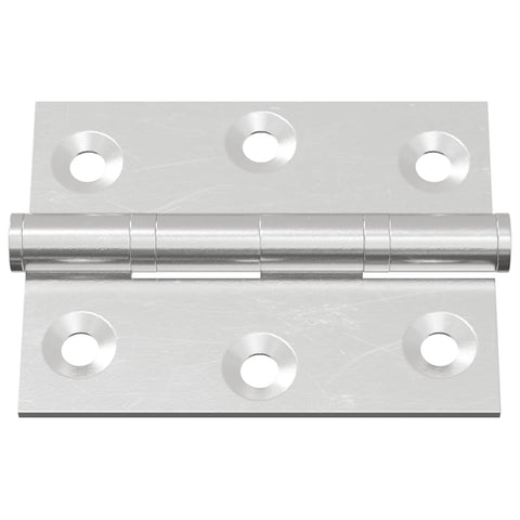 vidaXL Hinge 2 pcs Silver 50 x 38 x 1.3 mm Steel