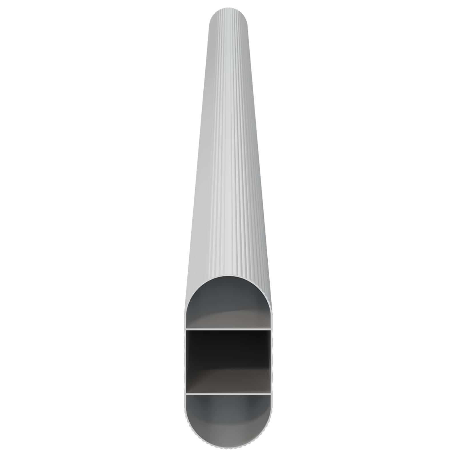 vidaXL Closet Rod 12 pcs Silver 371.5 x 15 x 29 mm Aluminium Alloy