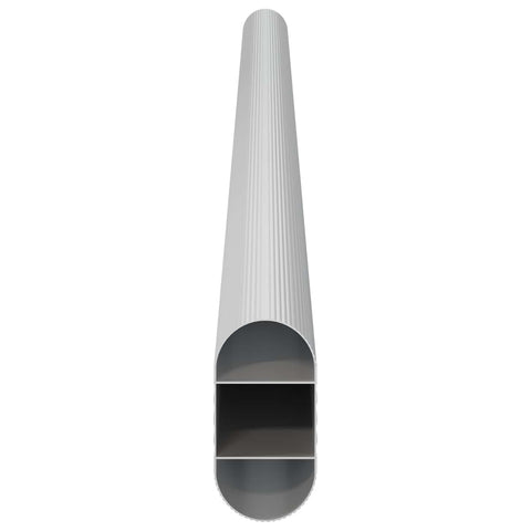 vidaXL Closet Rod 12 pcs Silver 371.5 x 15 x 29 mm Aluminium Alloy