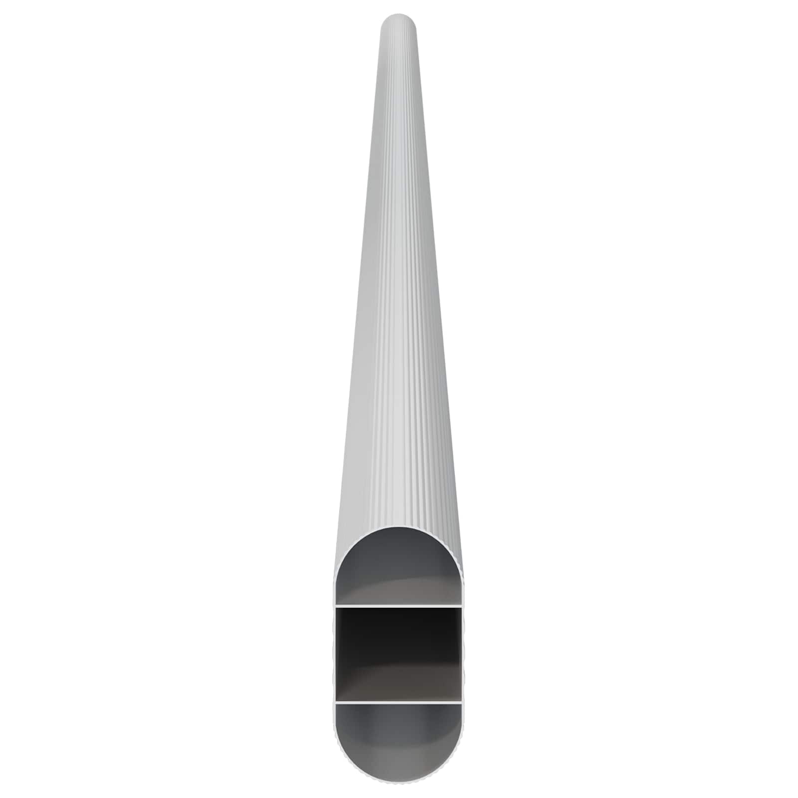 vidaXL Closet Rod 12 pcs Silver 764 x 15 x 29 mm Aluminium Alloy