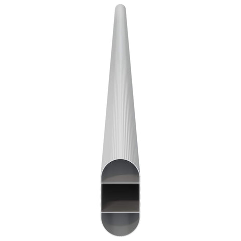 vidaXL Closet Rod 12 pcs Silver 764 x 15 x 29 mm Aluminium Alloy