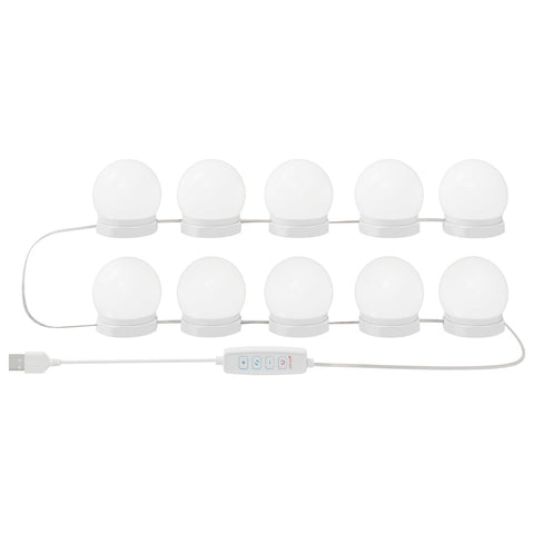 vidaXL Mirror Lights White 4.5 x 4.5 x 4.7 cm Plastic