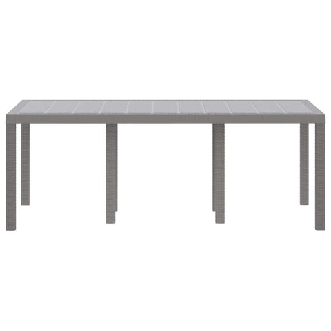 vidaXL Garden Table Light Grey 200 x 100 x 73 cm Poly Rattan
