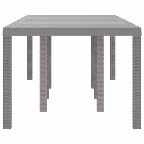 vidaXL Garden Table Light Grey 250 x 100 x 73 cm Poly Rattan