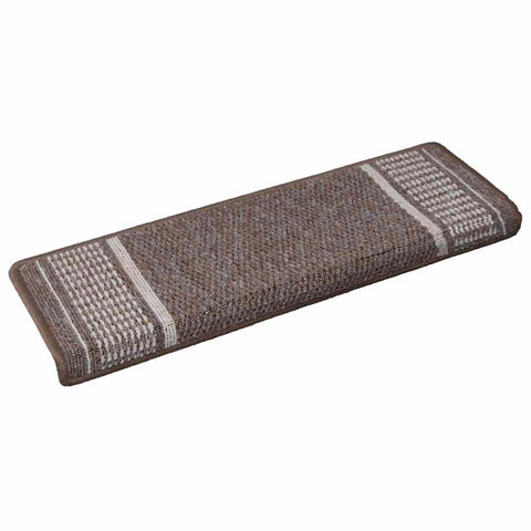 vidaXL Self-adhesive Stair Mats 15 pcs Brown 65 x 21 x 4 cm