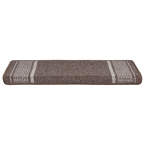 vidaXL Self-adhesive Stair Mats 15 pcs Brown 65 x 21 x 4 cm
