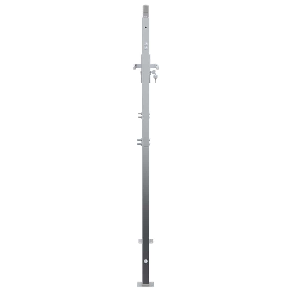 vidaXL Garden Gate with Lock Silver 85 x 144 cm Stainless Steel