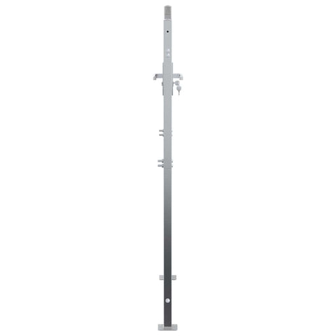 vidaXL Garden Gate with Lock Silver 85 x 144 cm Stainless Steel