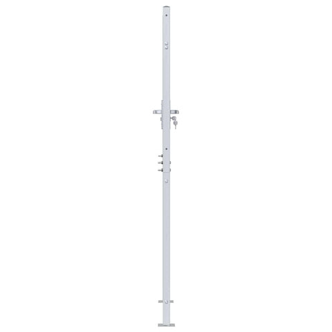 vidaXL Garden Gate with Lock Silver 85 x 174 cm Stainless Steel
