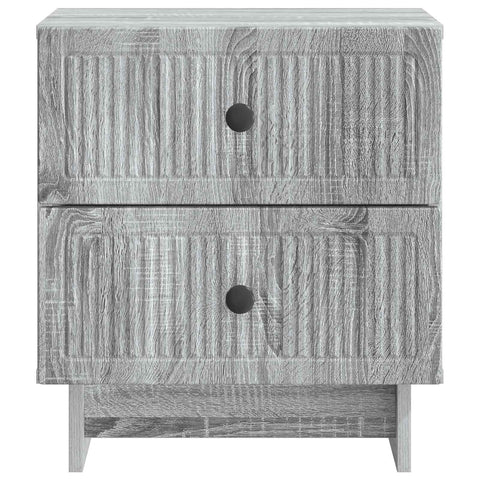 vidaXL Bedside Cabinet Grey Sonoma 43 x 34.5 x 47.5 cm Engineered Wood