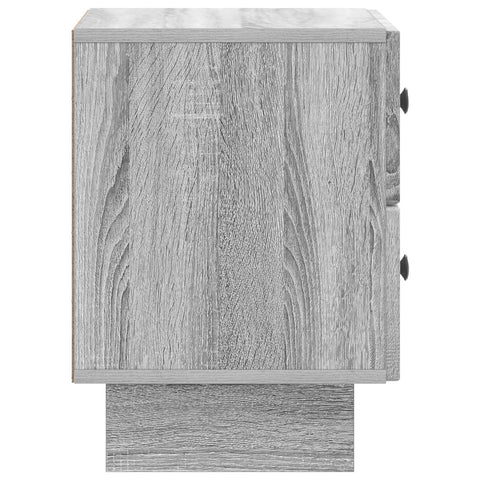 vidaXL Bedside Cabinet Grey Sonoma 43 x 34.5 x 47.5 cm Engineered Wood