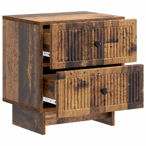 vidaXL Bedside Cabinet Old Wood 43 x 34.5 x 47.5 cm Engineered Wood
