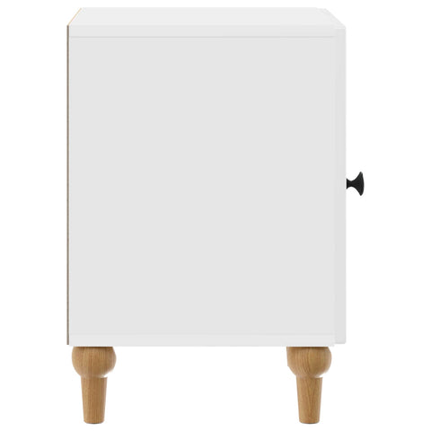 vidaXL Bedside Cabinet High Gloss White 43 x 34.5 x 50 cm