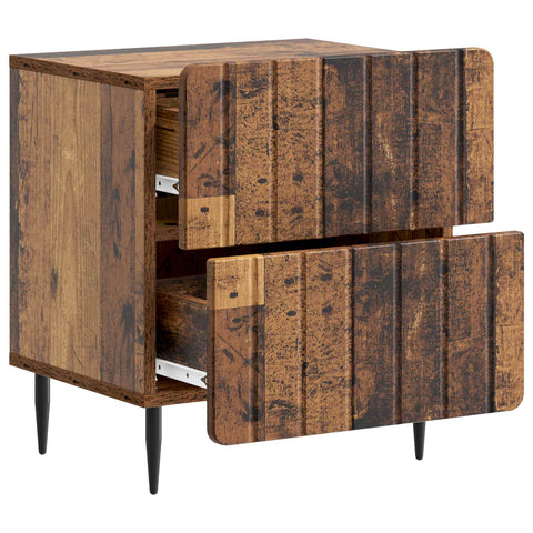 vidaXL Bedside Cabinet Old Wood 43 x 34.5 x 49.5 cm Engineered Wood