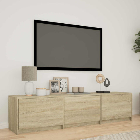 vidaXL TV Cabinet with LED Sonoma Oak 165 x 34 x 40 cm Engineered Wood