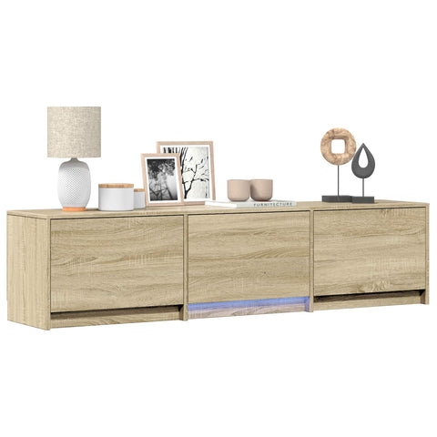 vidaXL TV Cabinet with LED Sonoma Oak 165 x 34 x 40 cm Engineered Wood
