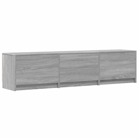 vidaXL TV Cabinet with LED with LED Grey Sonoma 165 x 34 x 40 cm