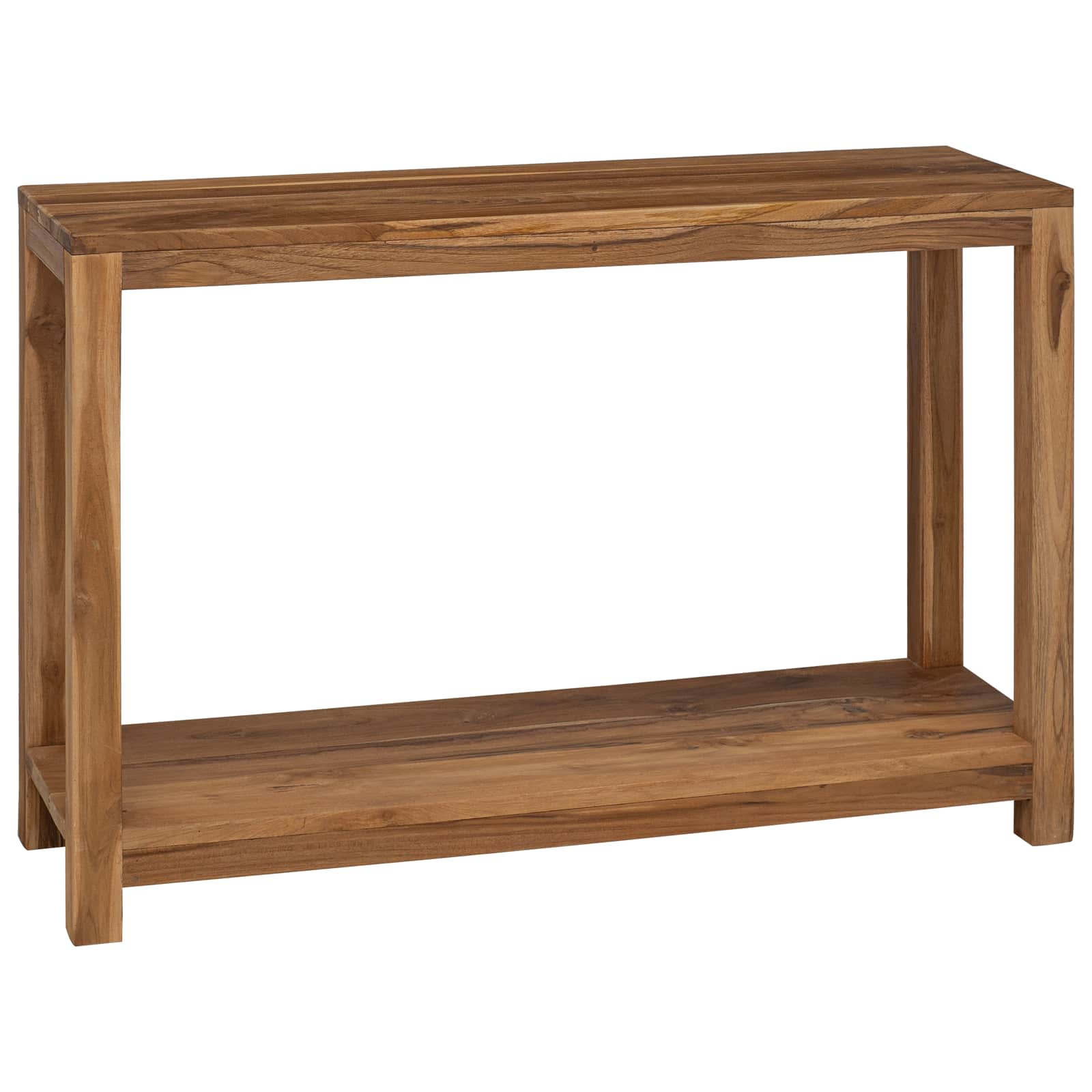 vidaXL Console Table Natural 110 x 35 x 75 cm Solid Teak Wood