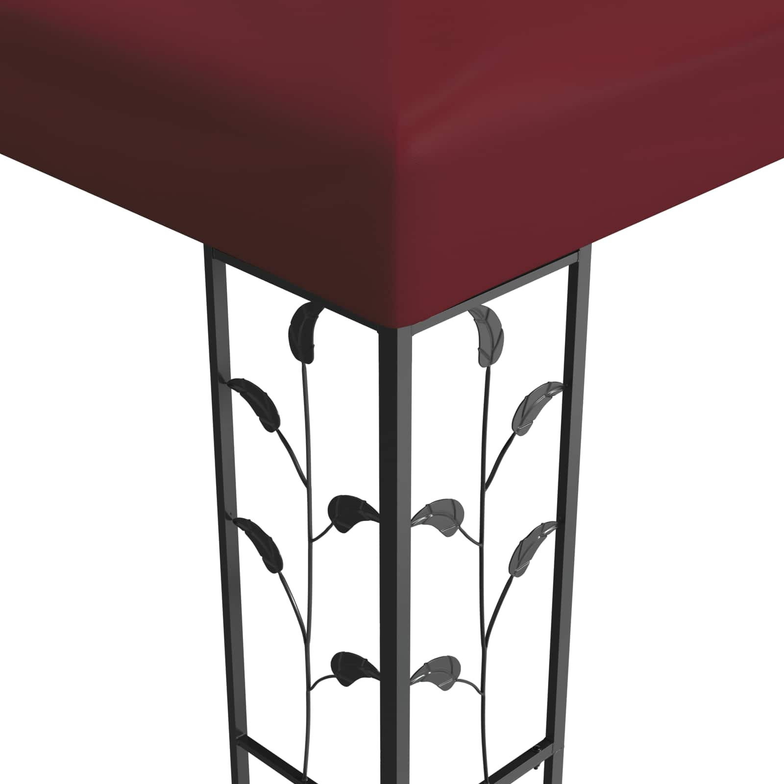 vidaXL Gazebo 3.97 x 2.96 x 2.68 m Wine Red Polyester and Steel