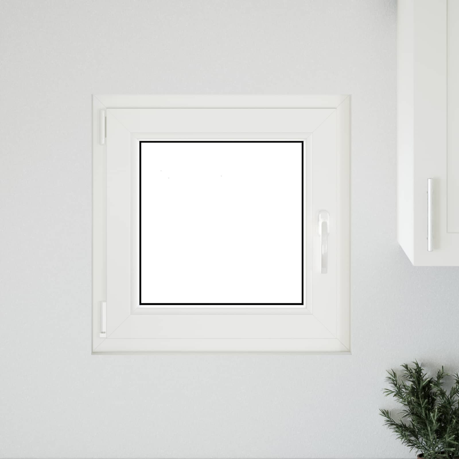 vidaXL Basement Window RISOR 60 x 60 cm PVC and Glass White