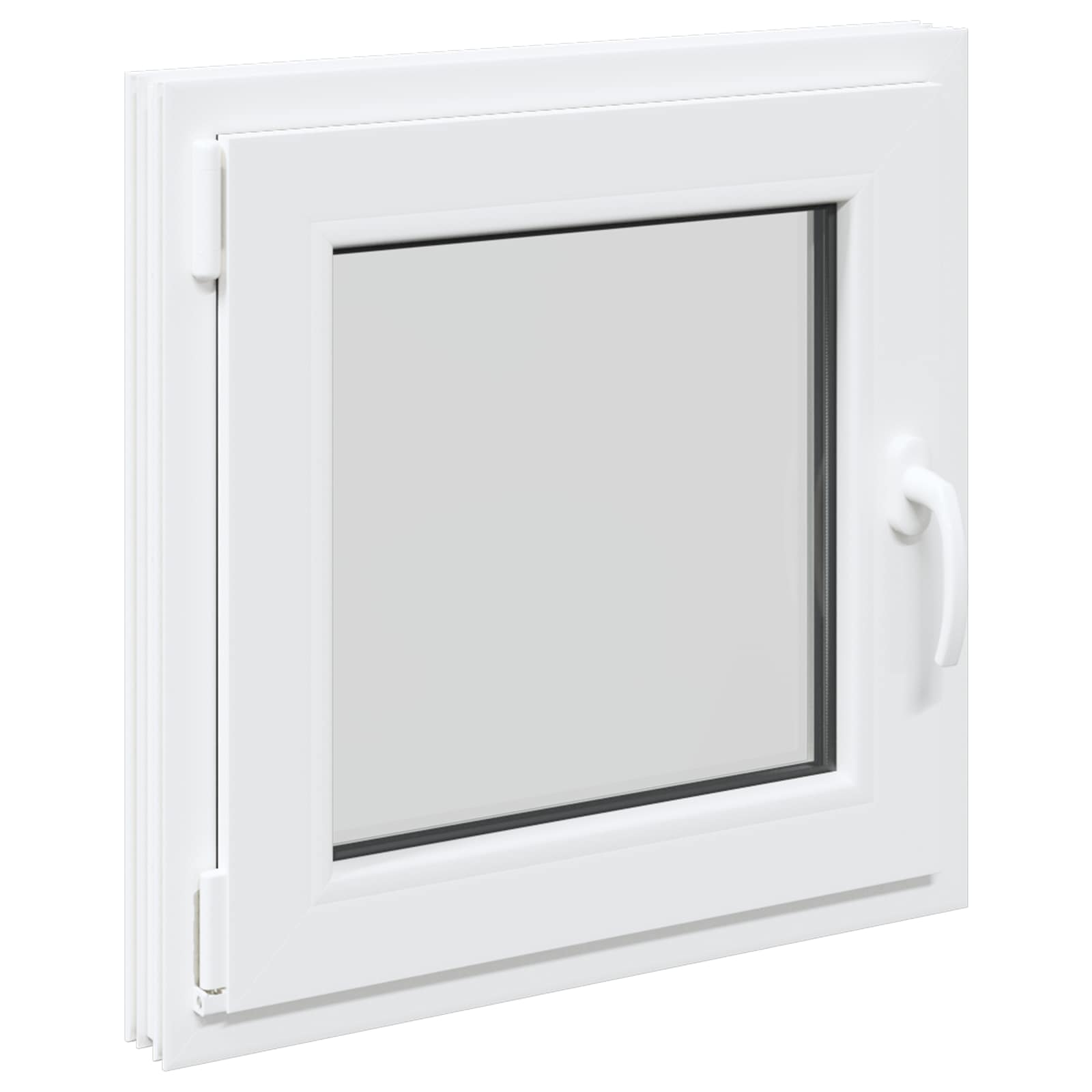 vidaXL Basement Window RISOR 60 x 60 cm PVC and Glass White